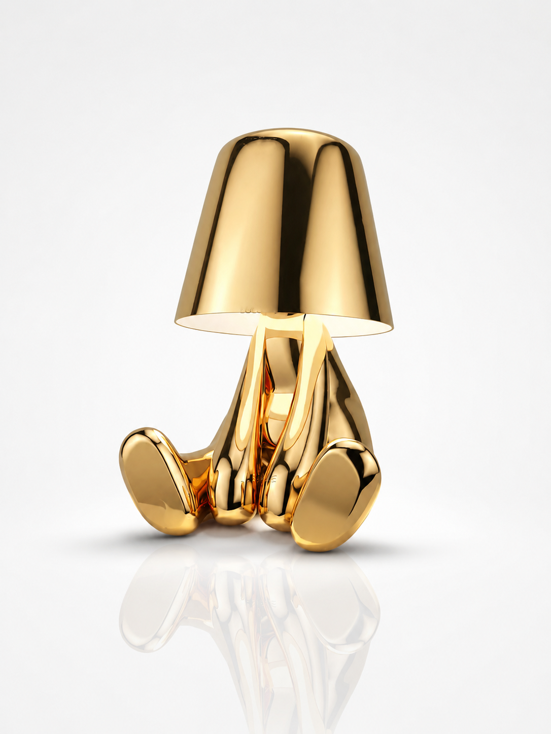Lampe de table figurine métallique