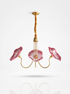 Lustre fleur en verre vintage