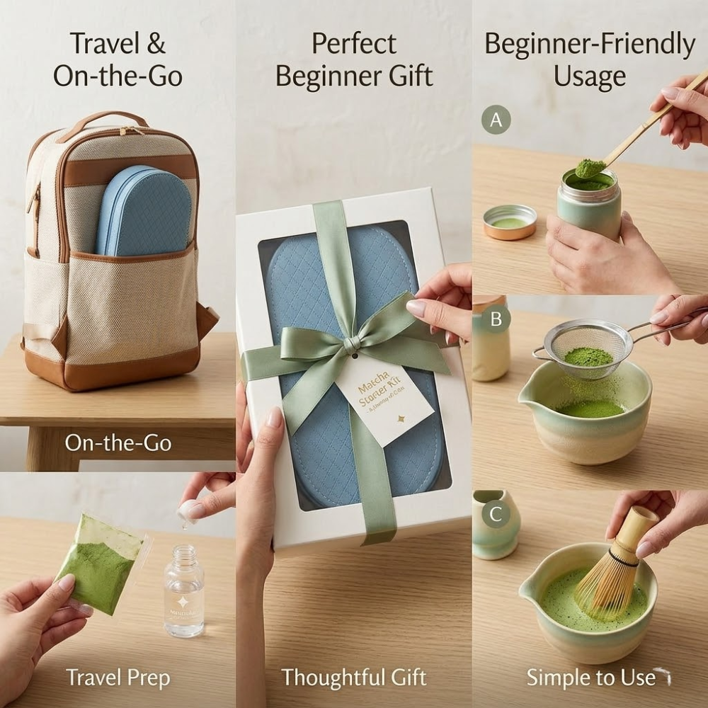 Kit matcha en voyage et en coffret cadeau